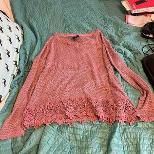 See-Through Knitted Longsleeve Top